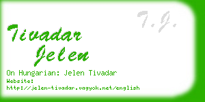 tivadar jelen business card